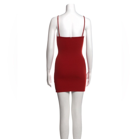 For Love And Lemons Red V Neck Mini Dress Size Large NWT - Picture 5 of 10